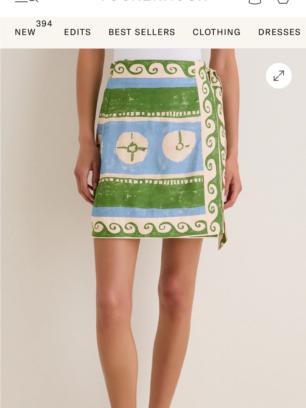 Tuckernuck Olympia Fresco Payton Wrap Mini Skirt
